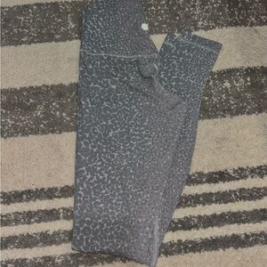 Lululemon Gray Leopard Print Leggings